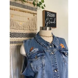 Disney Pixar Toy Story Woody Denim Button Vest 2XL